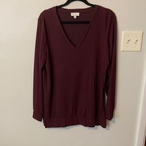Lucky BRAND Women's V-neck Tunic Long Sleeves